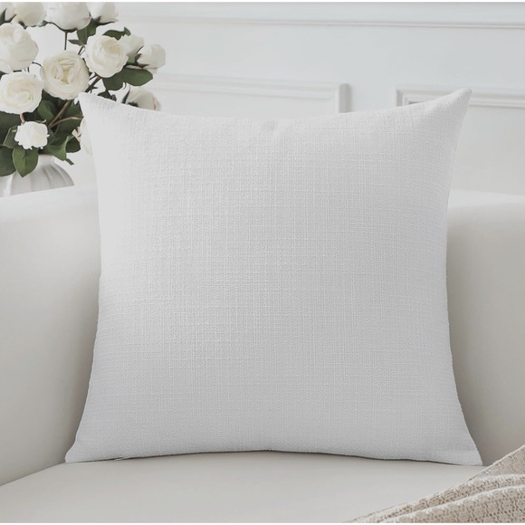 OTOSTAR Linen Throw Pillow Cover Set of 2 Decorative Square Pillowcases *READ... - Picture 8 of 12